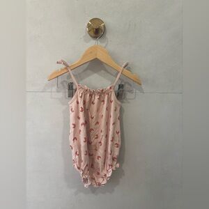 Ouef croissant print bubble romper